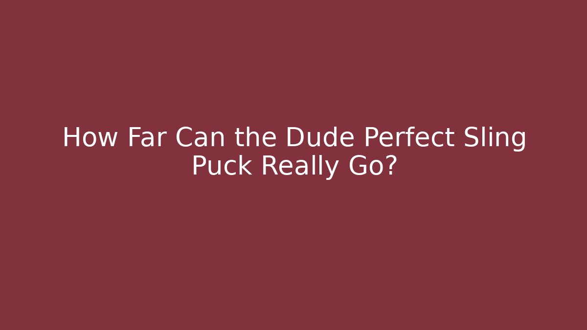 How Far Can the Dude Perfect Sling Puck Really Go?