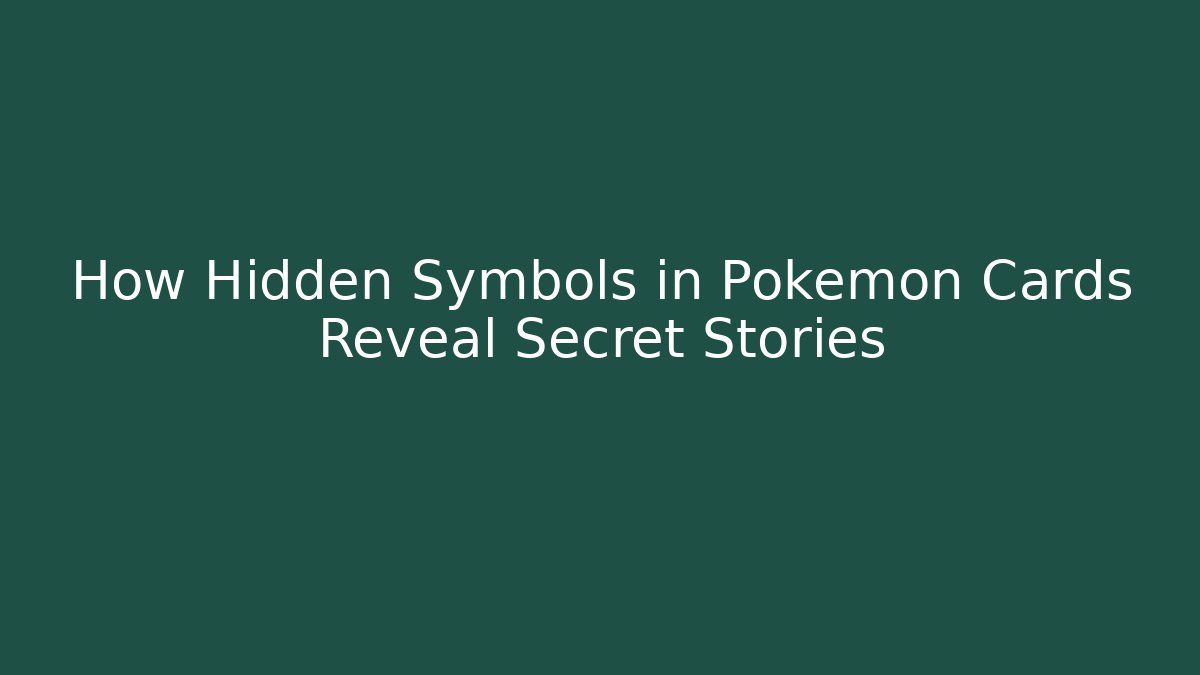 How Hidden Symbols in Pokémon Cards Reveal Secret Stories