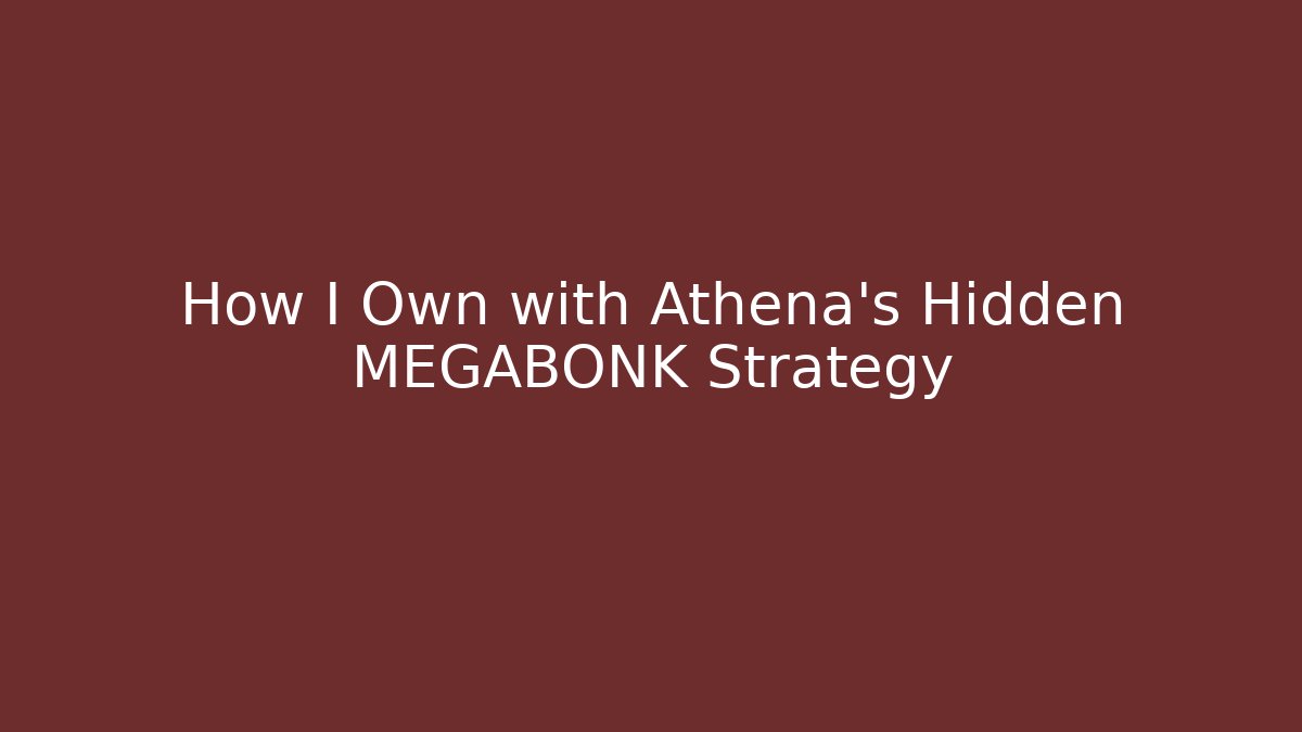 How I Own with Athena's Hidden MEGABONK Strategy