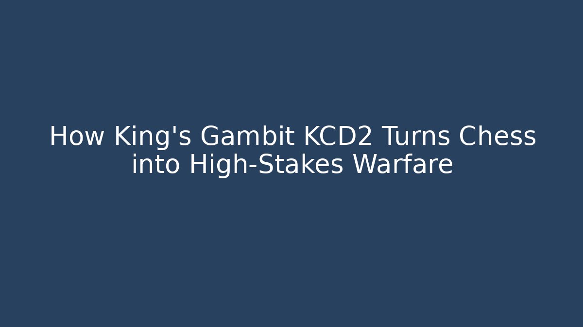 How King's Gambit KCD2 Turns Chess into High-Stakes Warfare