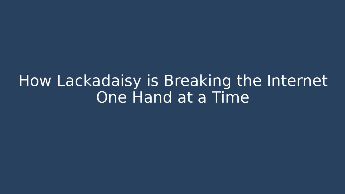 How Lackadaisy is Breaking the Internet One Hand at a Time