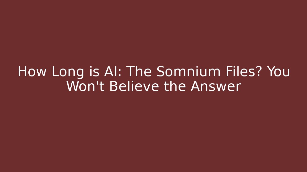 How Long is AI: The Somnium Files? You Won't Believe the Answer