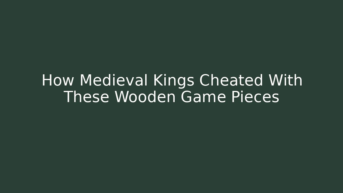 How Medieval Kings Cheated With These Wooden Game Pieces