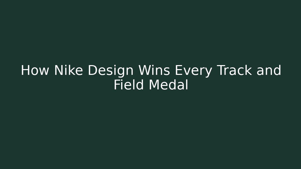 How Nike Design Wins Every Track and Field Medal
