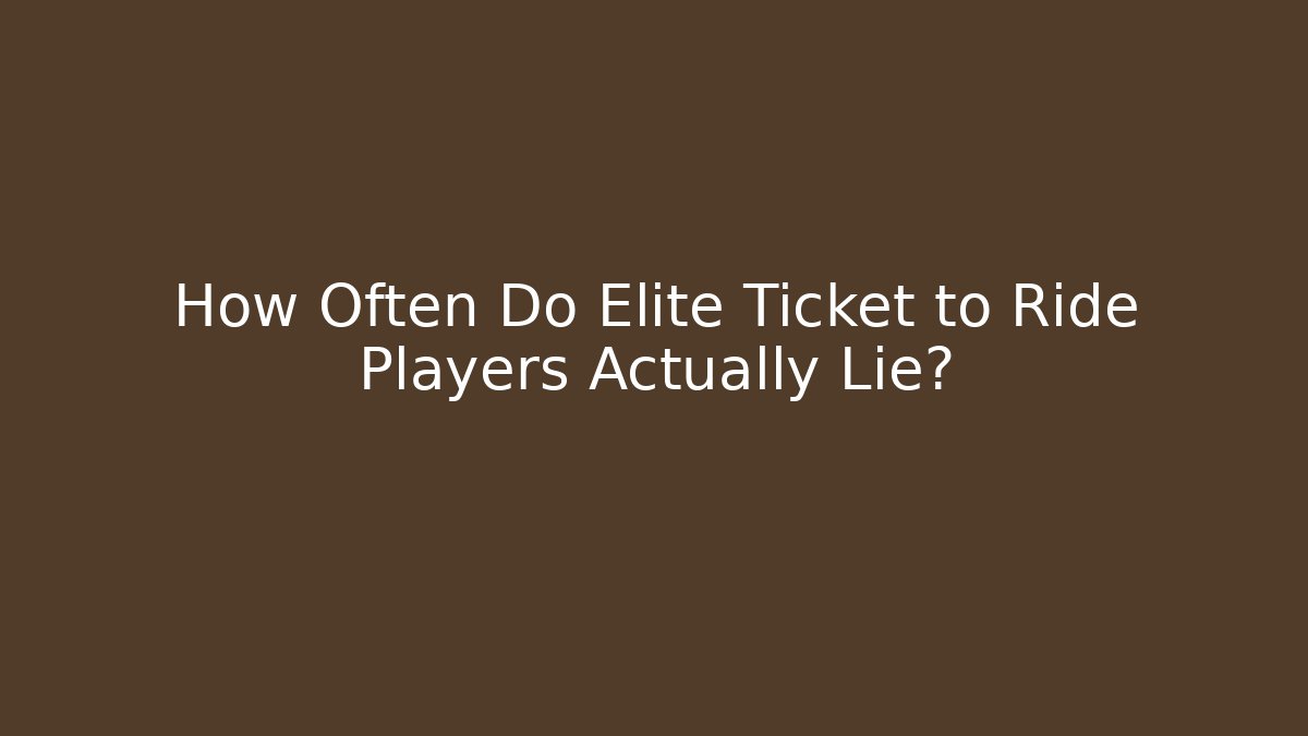 How Often Do Elite Ticket to Ride Players Actually Lie?