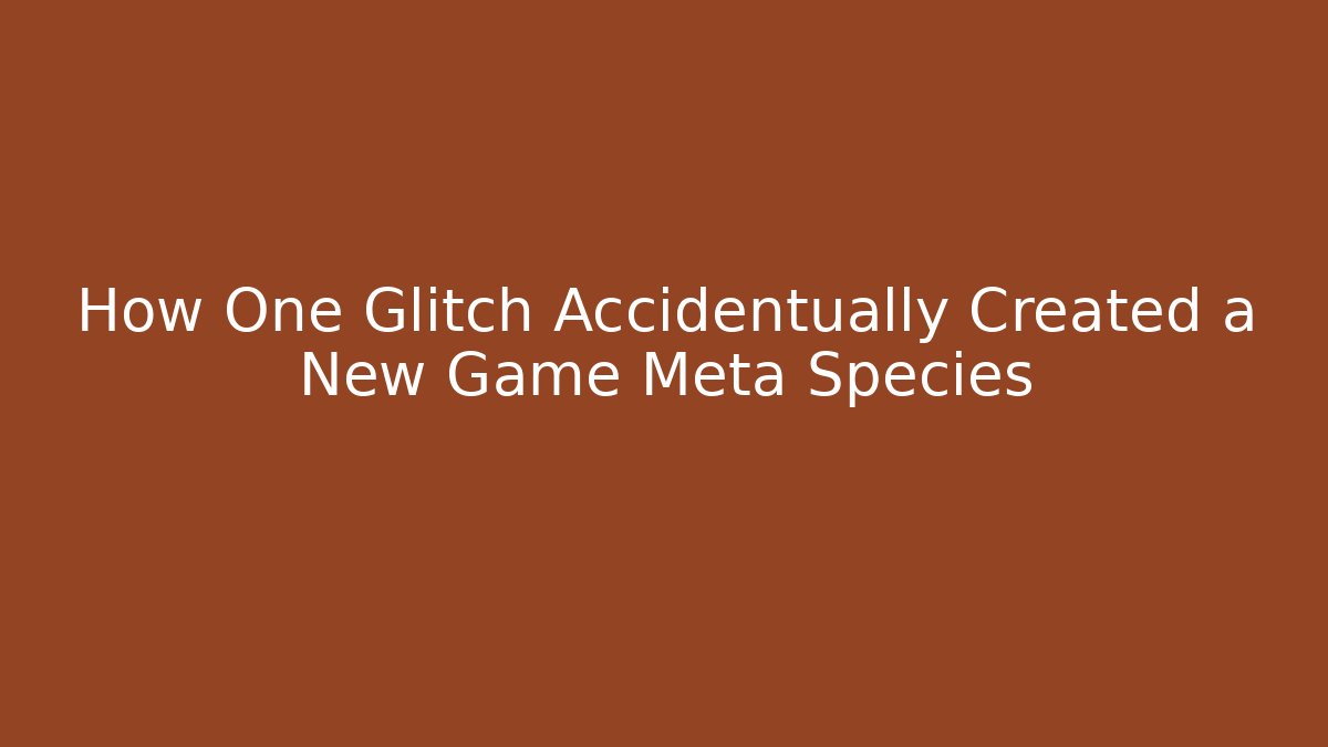 How One Glitch Accidentually Created a New Game Meta Species - Critter Realm