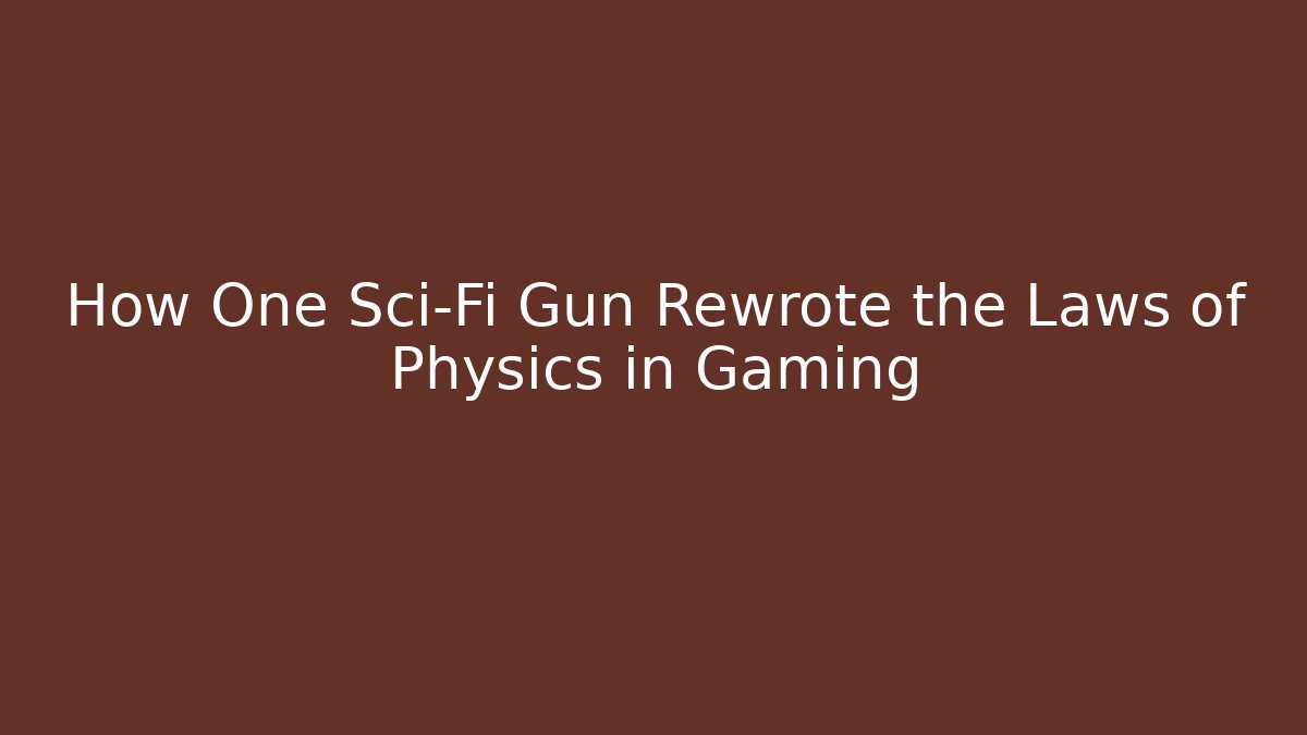 How One Sci-Fi Gun Rewrote the Laws of Physics in Gaming