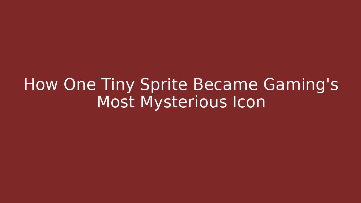 How One Tiny Sprite Became Gaming’s Most Mysterious Icon