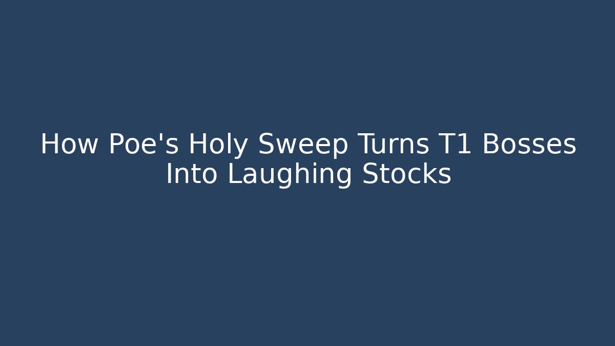 How Poe’s Holy Sweep Turns T1 Bosses Into Laughing Stocks