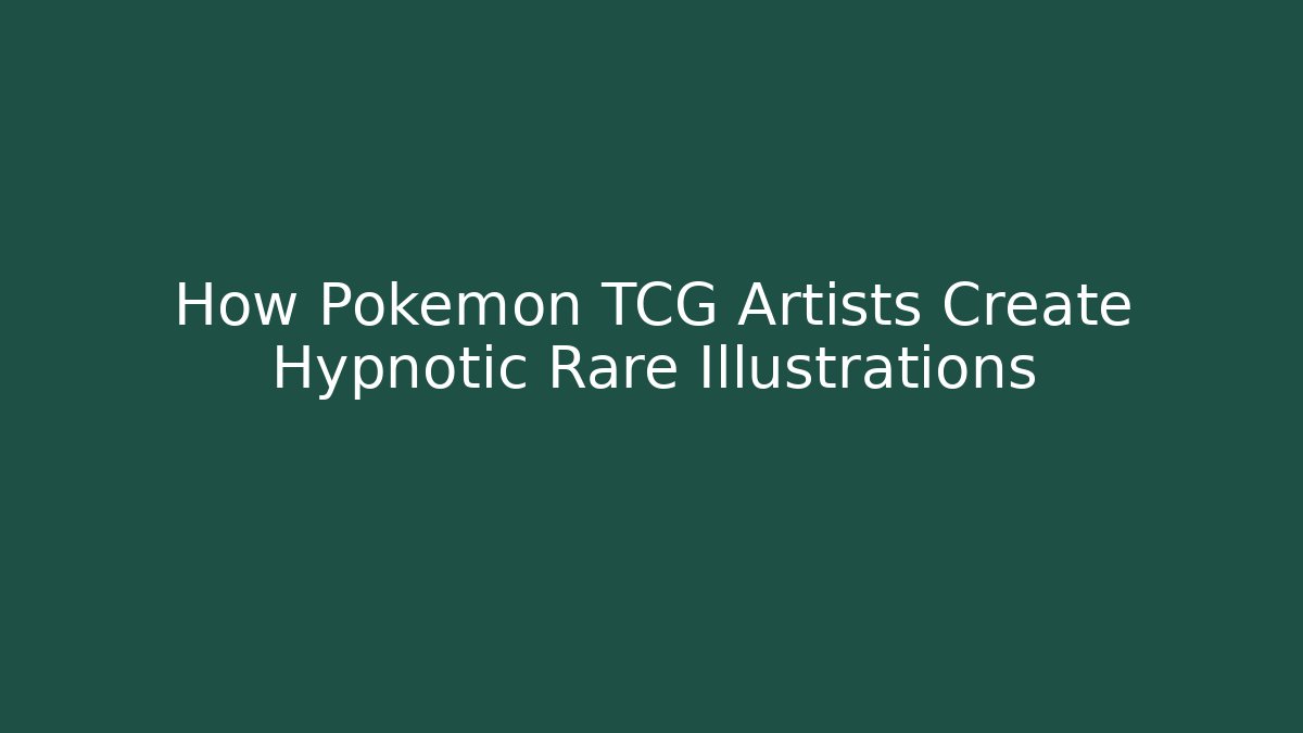 How Pokémon TCG Artists Create Hypnotic Rare Illustrations