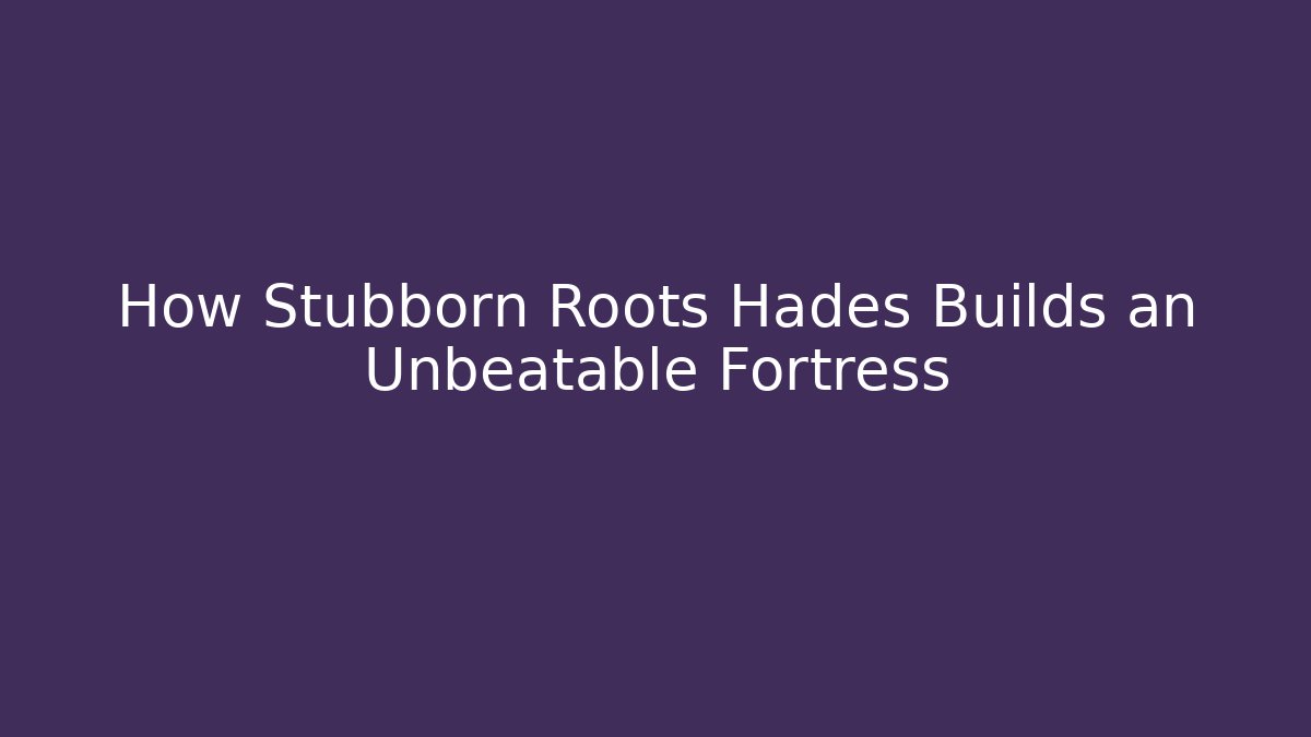 How Stubborn Roots Hades Builds an Unbeatable Fortress