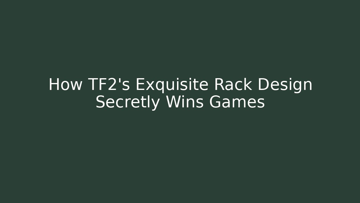 How TF2's Exquisite Rack Design Secretly Wins Games