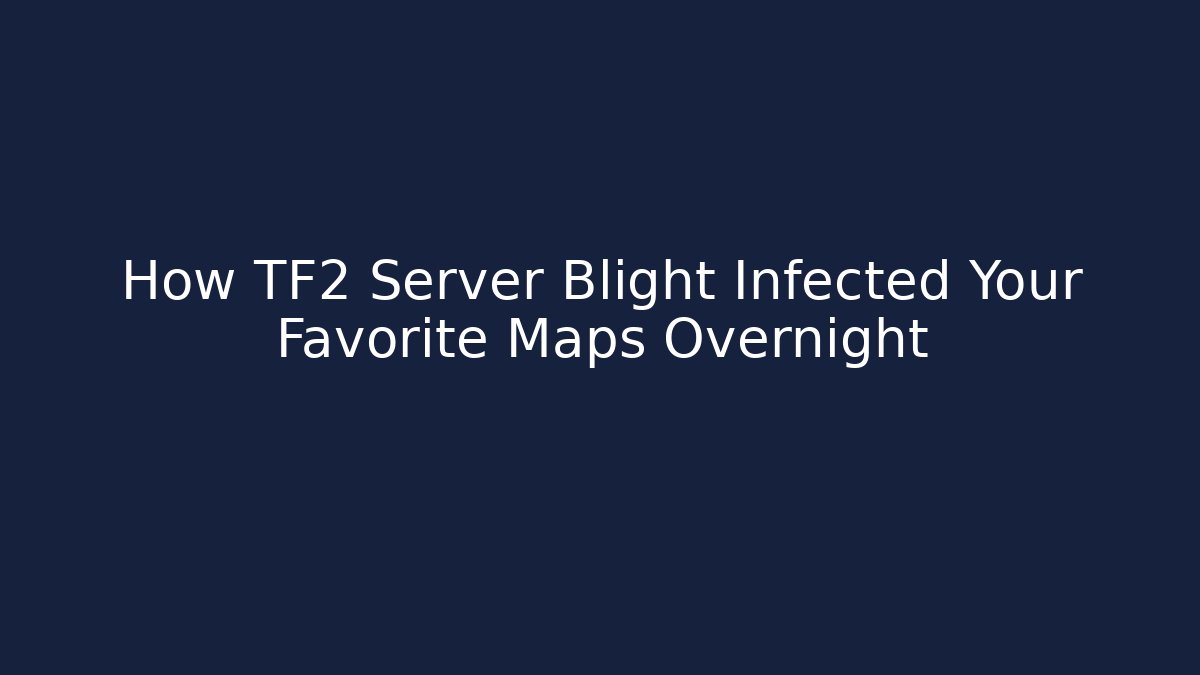 How TF2 Server Blight Infected Your Favorite Maps Overnight