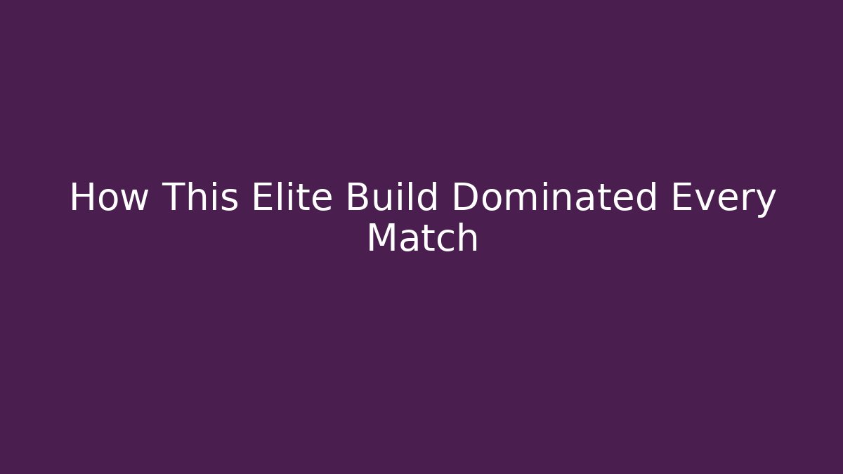 How This Elite Build Dominated Every Match - Critter Realm