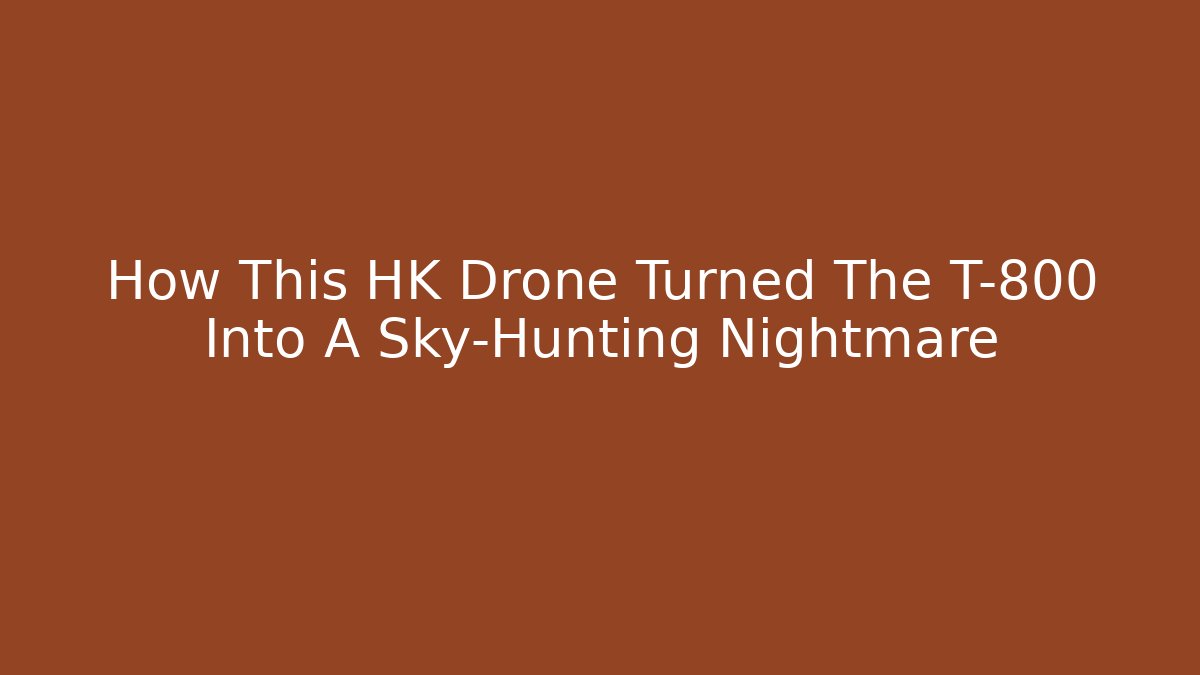 How This HK Drone Turned The T-800 Into A Sky-Hunting Nightmare