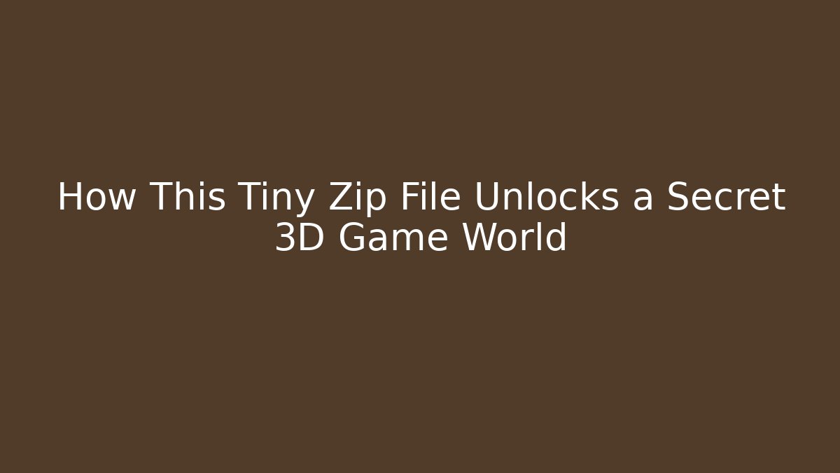 How This Tiny Zip File Unlocks a Secret 3D Game World