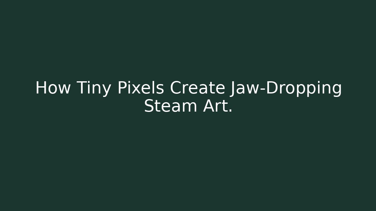 How Tiny Pixels Create Jaw-Dropping Steam Art.