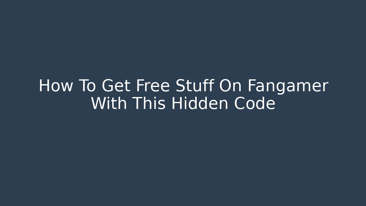 How To Get Free Stuff On Fangamer With This Hidden Code