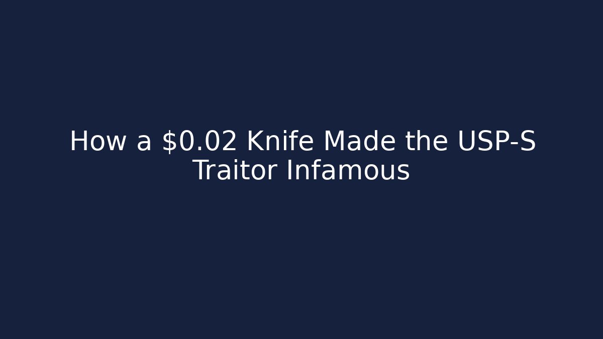 How a $0.02 Knife Made the USP-S Traitor Infamous