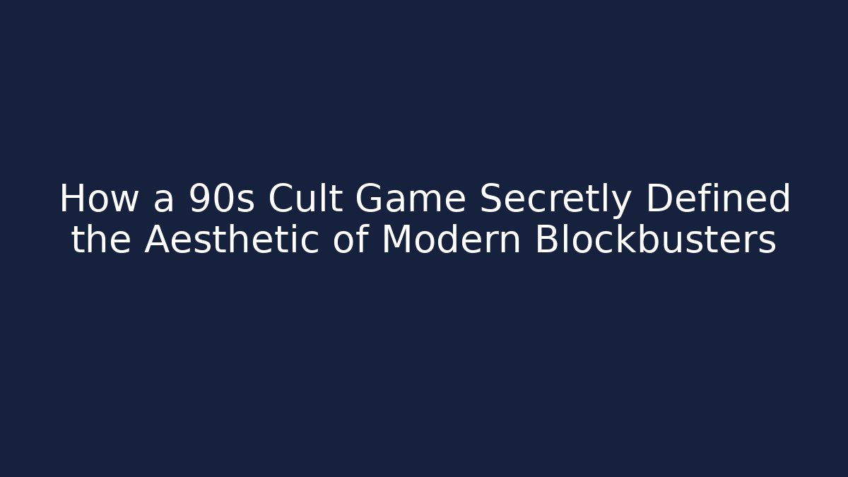 How a 90s Cult Game Secretly Defined the Aesthetic of Modern Blockbusters