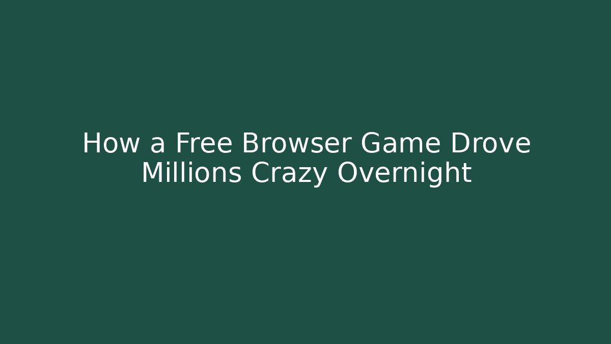 How a Free Browser Game Drove Millions Crazy Overnight - Critter Realm
