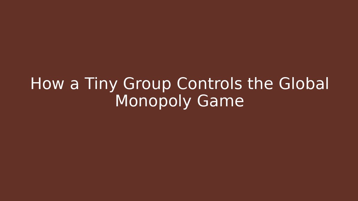 How a Tiny Group Controls the Global Monopoly Game