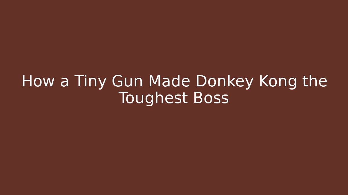 How a Tiny Gun Made Donkey Kong the Toughest Boss - Critter Realm