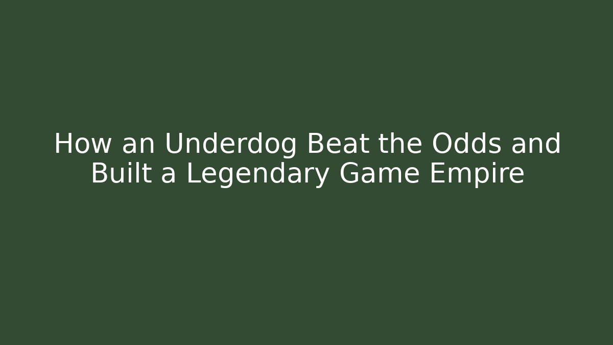 How an Underdog Beat the Odds and Built a Legendary Game Empire