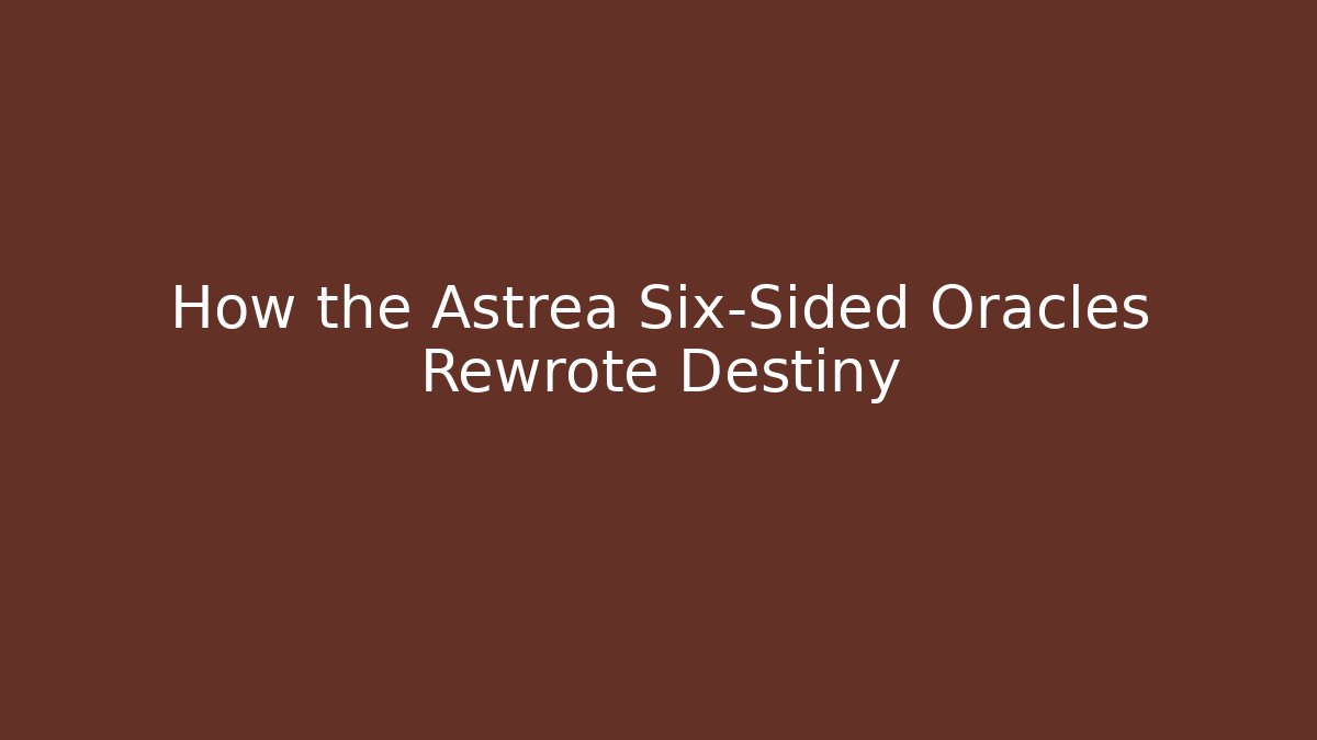 How the Astrea Six-Sided Oracles Rewrote Destiny
