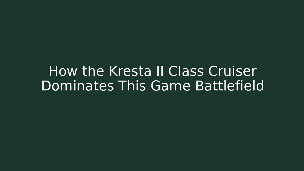 How the Kresta II Class Cruiser Dominates This Game Battlefield