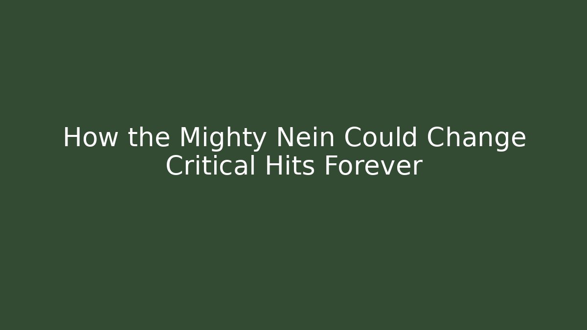 How the Mighty Nein Could Change Critical Hits Forever