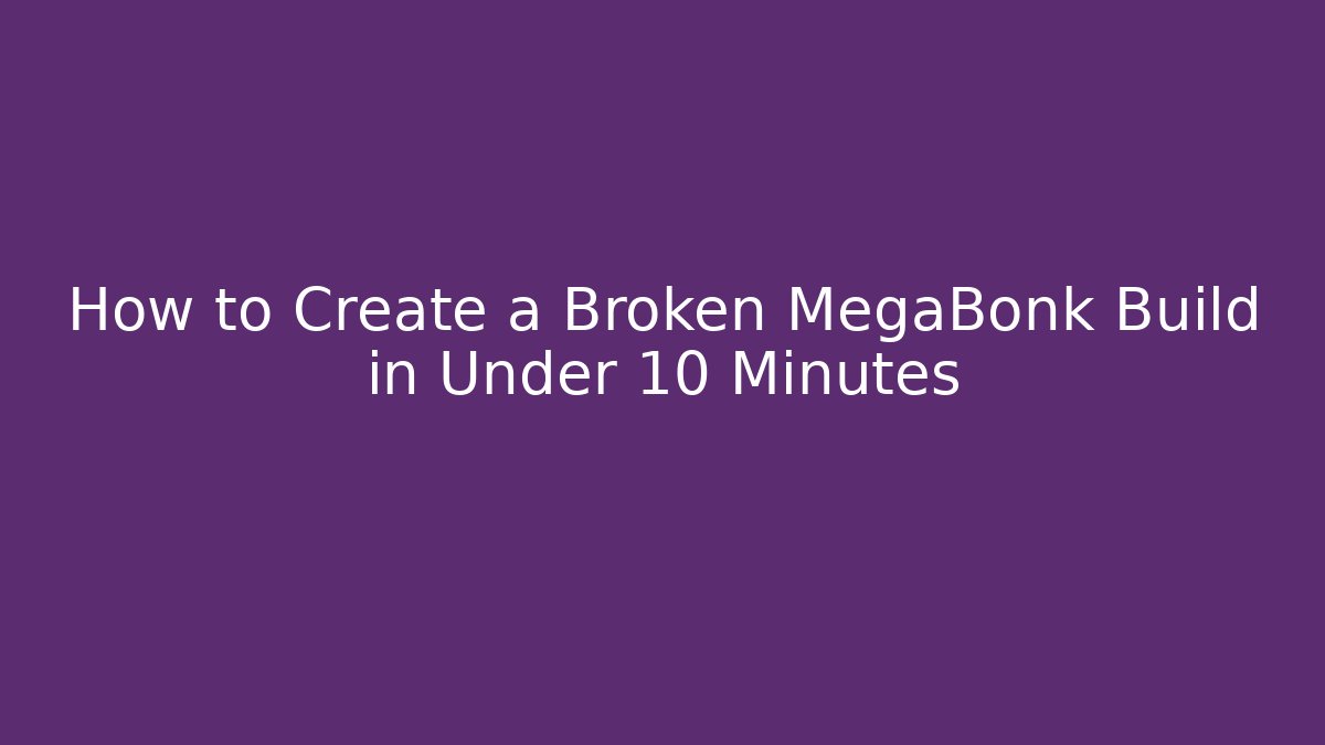 How to Create a Broken MegaBonk Build in Under 10 Minutes