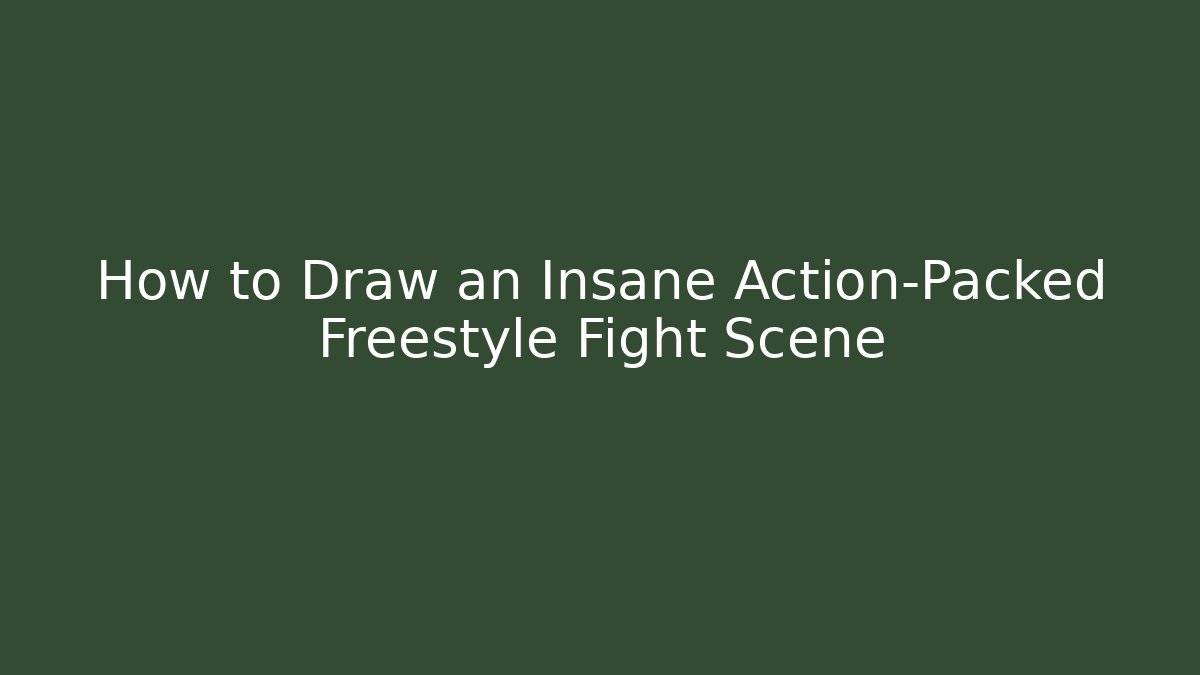 How to Draw an Insane Action-Packed Freestyle Fight Scene