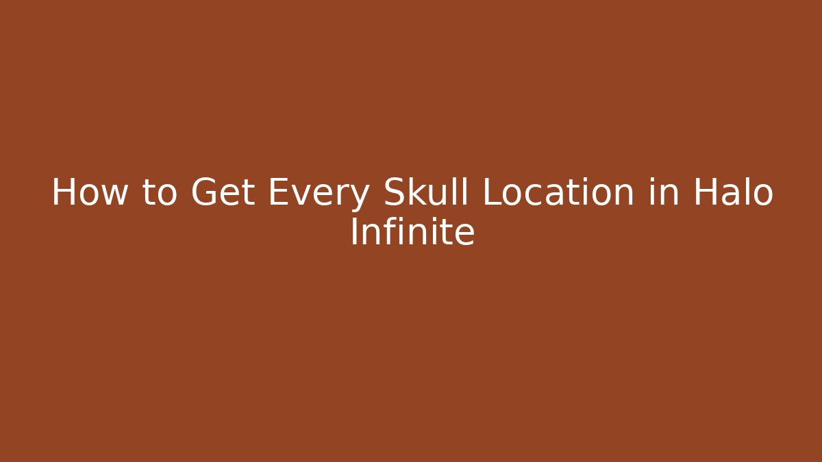 How to Get Every Skull Location in Halo Infinite