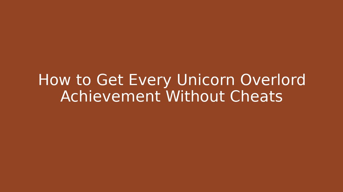 How to Get Every Unicorn Overlord Achievement Without Cheats