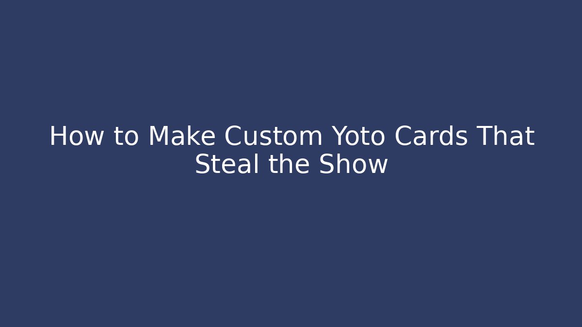 How to Make Custom Yoto Cards That Steal the Show - Critter Realm
