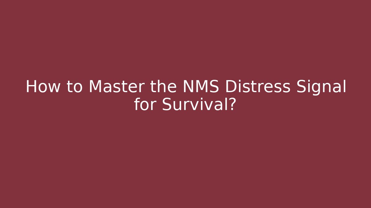 How to Master the NMS Distress Signal for Survival?