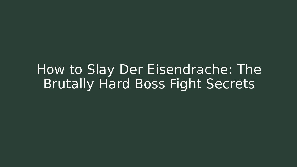 How to Slay Der Eisendrache: The Brutally Hard Boss Fight Secrets