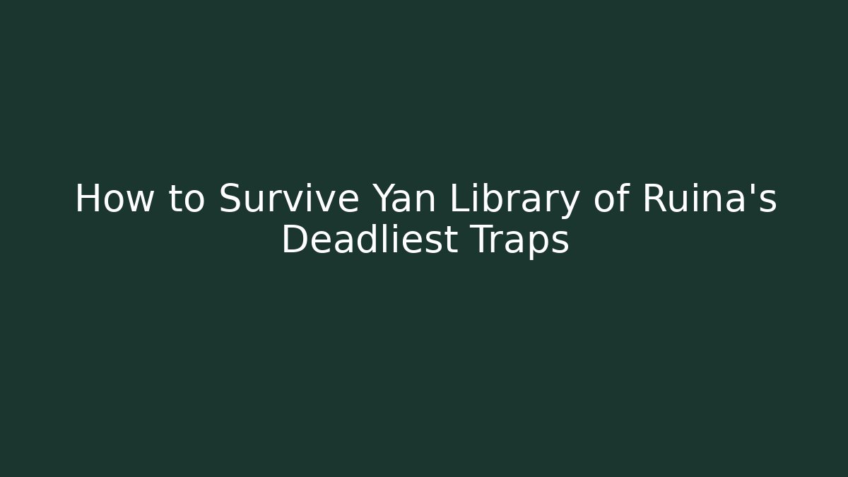 How to Survive Yan Library of Ruina's Deadliest Traps
