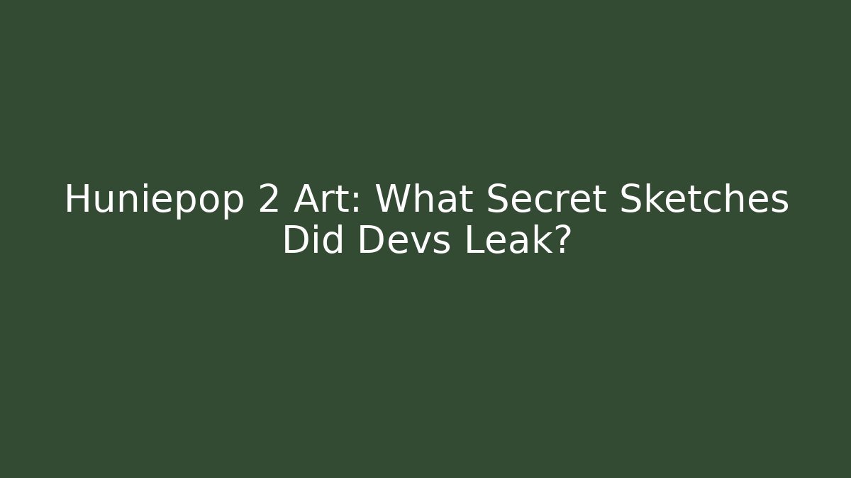 Huniepop 2 Art: What Secret Sketches Did Devs Leak? - Critter Realm