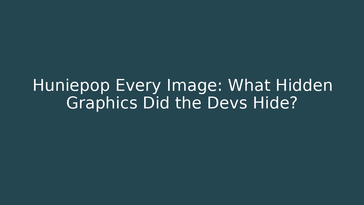 Huniepop Every Image: What Hidden Graphics Did the Devs Hide? - Critter Realm
