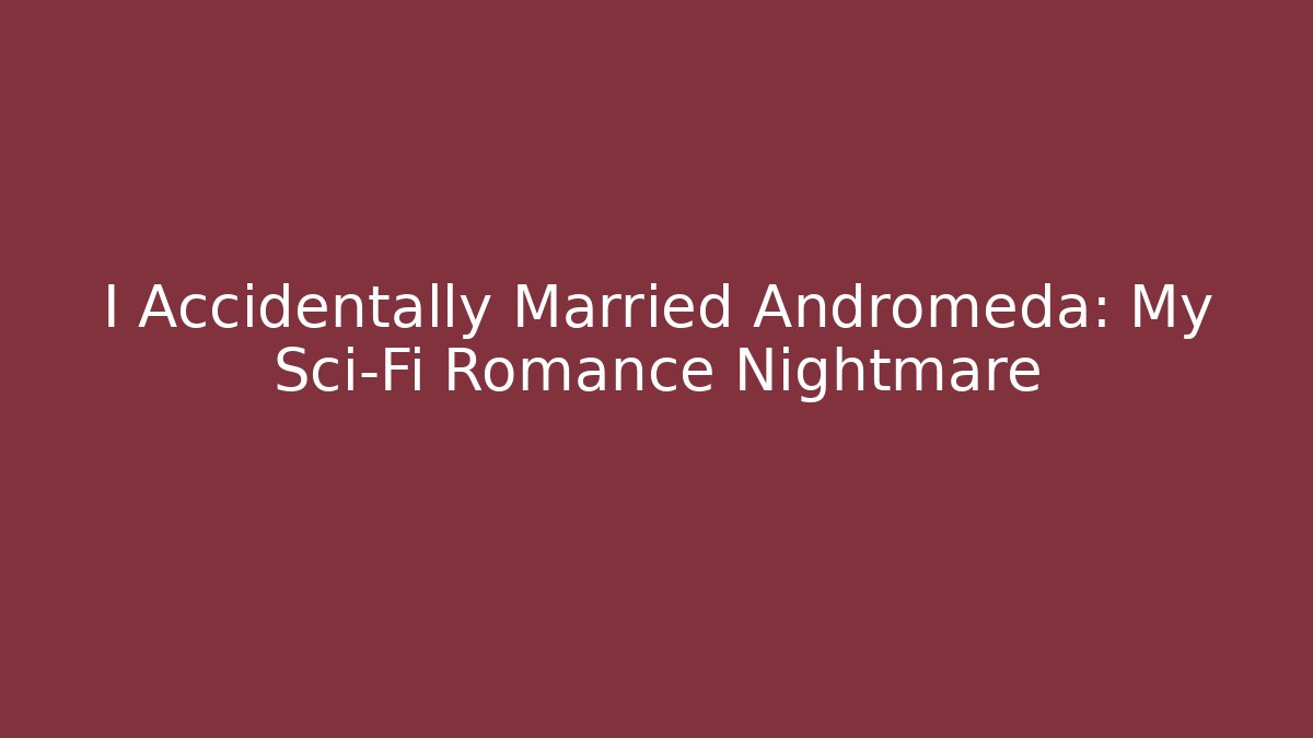 I Accidentally Married Andromeda: My Sci-Fi Romance Nightmare