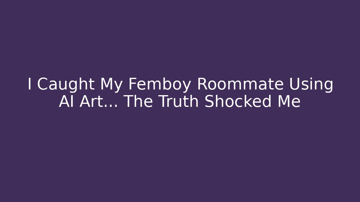 I Caught My Femboy Roommate Using AI Art… The Truth Shocked Me