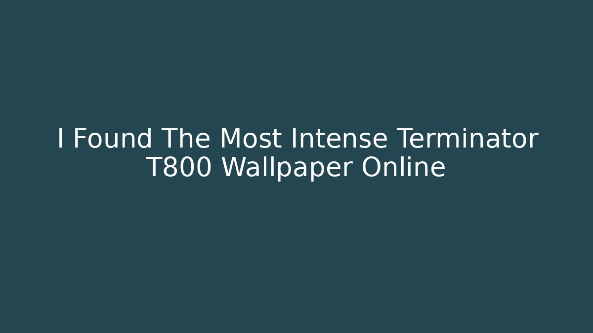 I Found The Most Intense Terminator T800 Wallpaper Online - Critter Realm