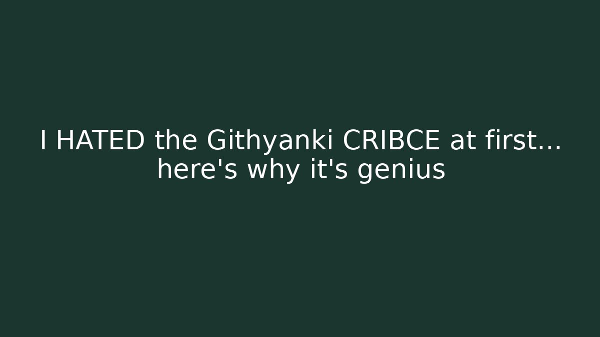 I HATED the Githyanki CRIBCE at first... here's why it's genius