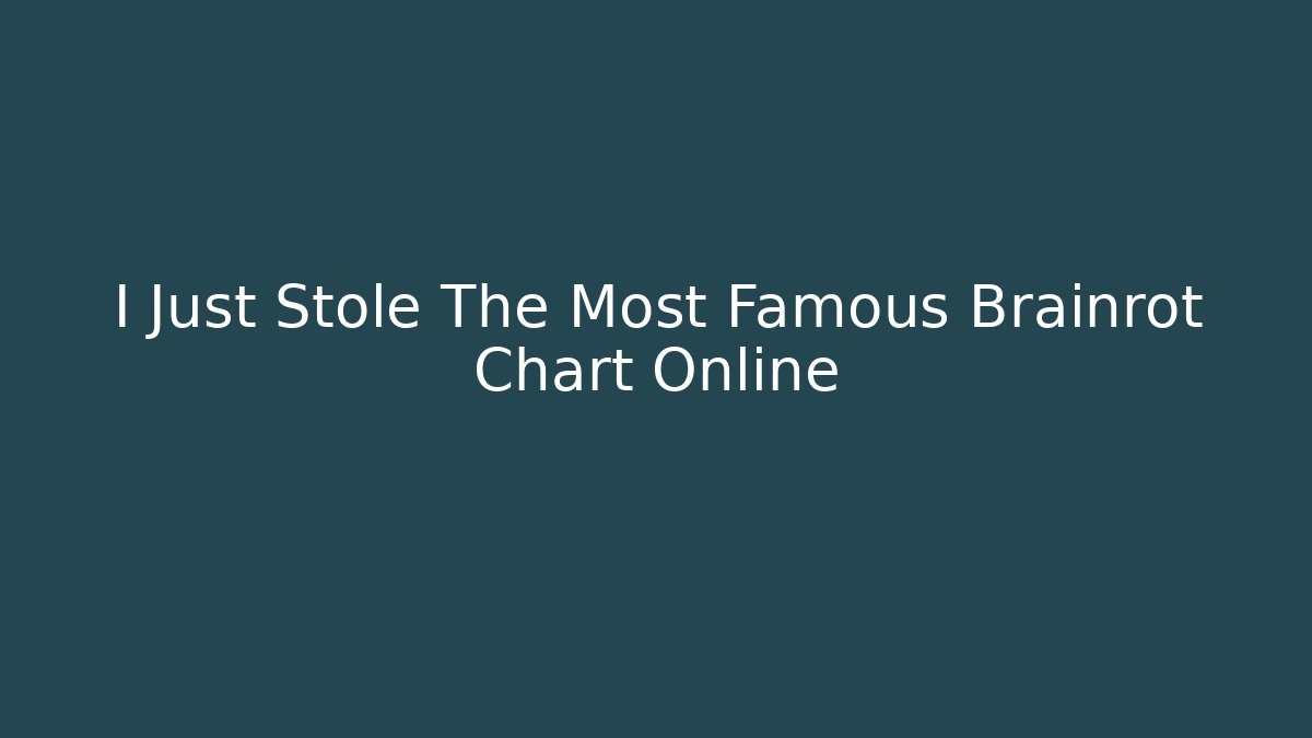 I Just Stole The Most Famous Brainrot Chart Online