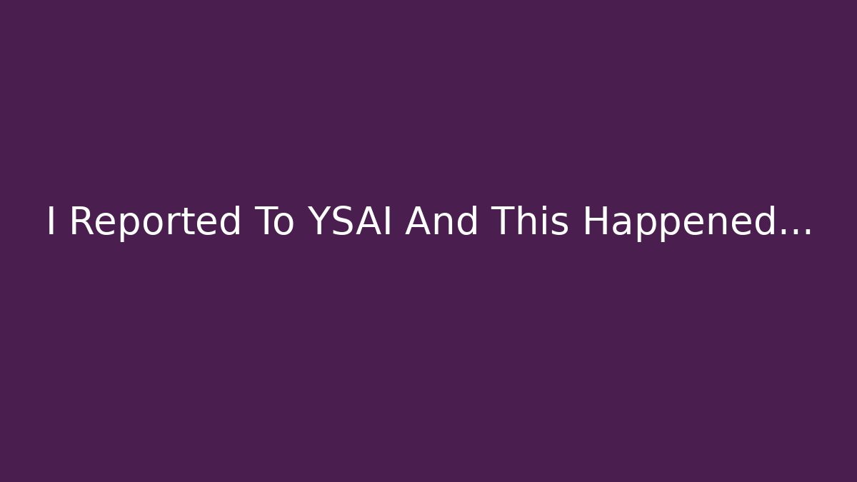 I Reported To YSAI And This Happened… - Critter Realm