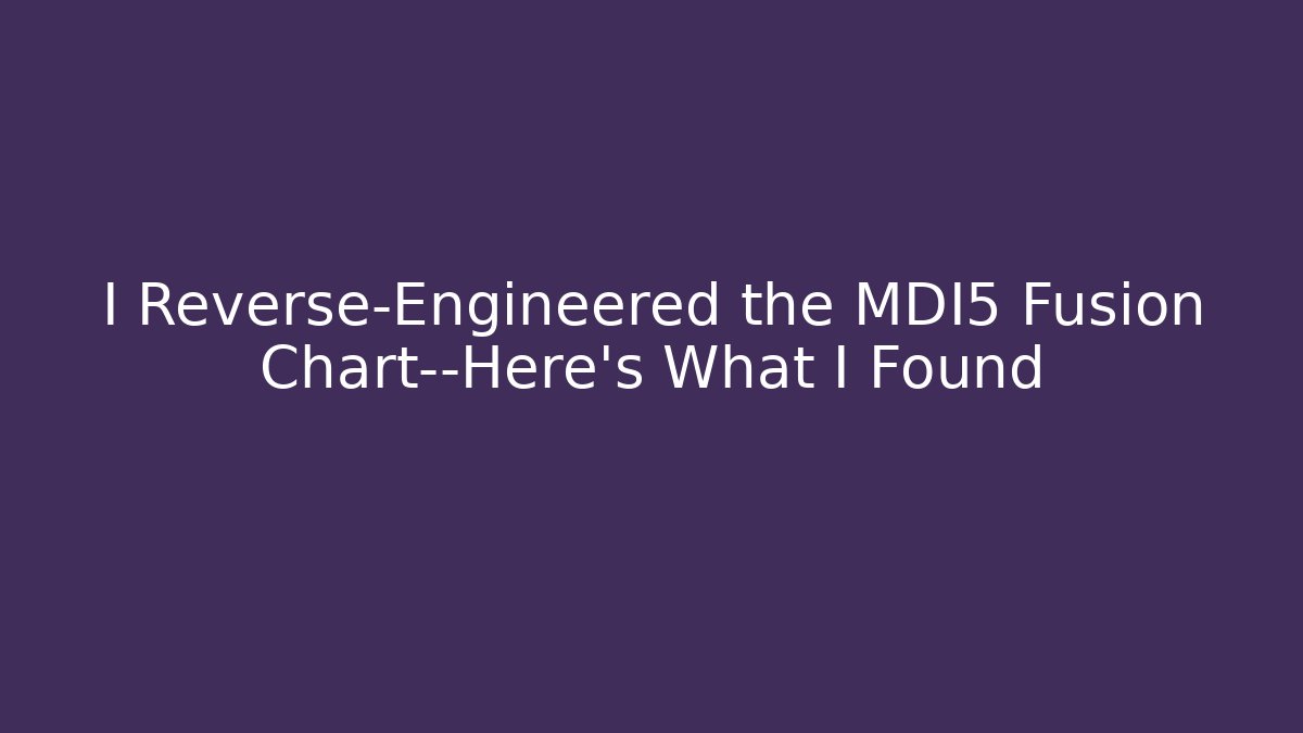 I Reverse-Engineered the MDI5 Fusion Chart—Here’s What I Found
