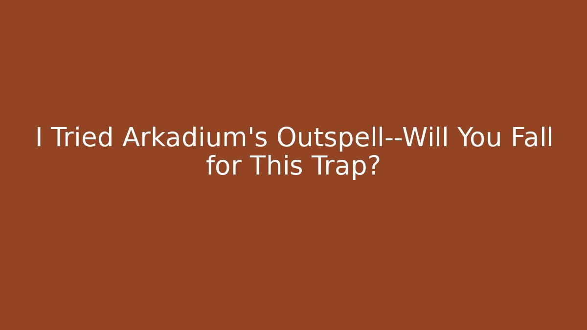 I Tried Arkadium's Outspell—Will You Fall for This Trap?