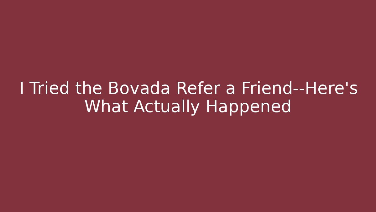 I Tried the Bovada Refer a Friend—Here’s What Actually Happened